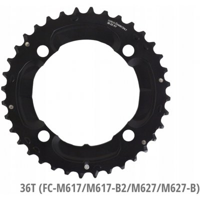 Převodník Shimano FC-M617 36 zubů Deore Černý 2x10 rychlostí – Hledejceny.cz