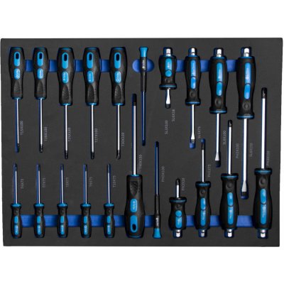 AHProfi Sada šroubováků ve výplni do dílenských vozíků, 21 dílů - VV021SS01 – Sleviste.cz