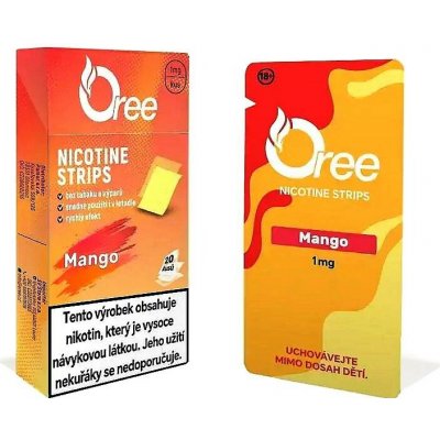 Oree Nicotine Strips Mango 1mg 20 ks – Hledejceny.cz