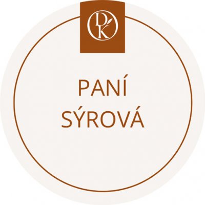 Davídkovo koření Etiketa Paní Sýrová béžová průměr 4,5 cm 1 ks – Sleviste.cz