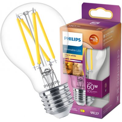 Philips Lighting 871951432383400 LED EEK2021 D A G E27 tvar žárovky 6 W = 60 W teplá bílá – Hledejceny.cz