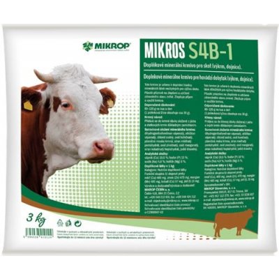 Mikros S4B-1 doplňkové minerální krmivo pro skot 3 kg – Zboží Mobilmania