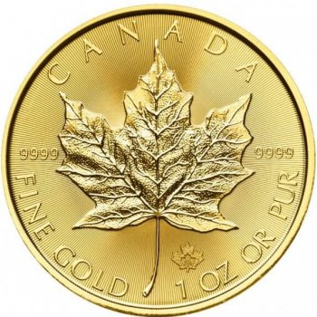 Royal Canadian Mint Maple Leaf zlatá mince 50 CAD stand 1 oz