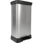 Deco Duo Odpadkový koš 23 L + 23 L stříbrný – Sleviste.cz