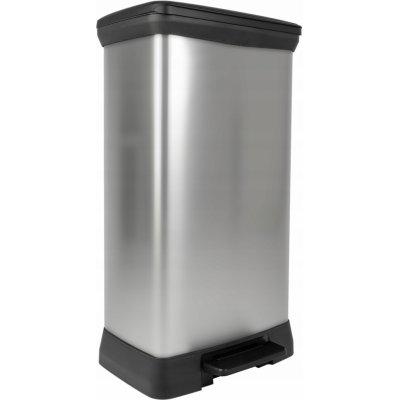 Deco Duo Odpadkový koš 23 L + 23 L stříbrný – Sleviste.cz