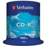 Verbatim CD-R 700MB 52x, printable, spindle, 100ks (43718) – Hledejceny.cz