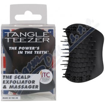 Tangle Teezer Scalp Brush Black masážní exfoliační kartáč na pokožku hlavy