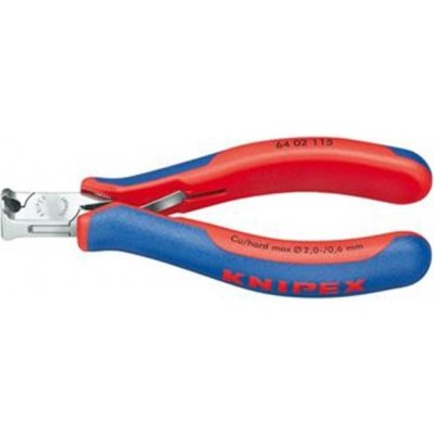 Knipex 64 02 115 - Kleště štípací čelní 115mm pro elektroniku, leštěno VL, BI-plastové rukojeti – Zboží Mobilmania