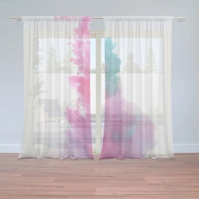 Sablio Záclony Barevný kouř: 2ks 150x250cm – Hledejceny.cz