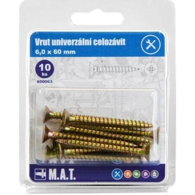 vrut un.celozávit 6,0x 60mm ZZ (10ks) – Hledejceny.cz