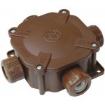 Krabice vodotěsná 6455-11 P/7 IP67 acidurka, hnědá, vývodky 16mm SEZ – Sleviste.cz