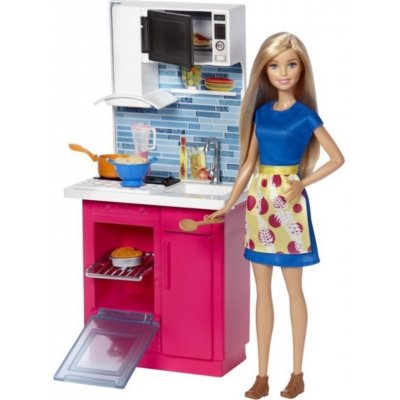 Mattel Barbie panenka v kuchyni, DVX54 – Zboží Mobilmania