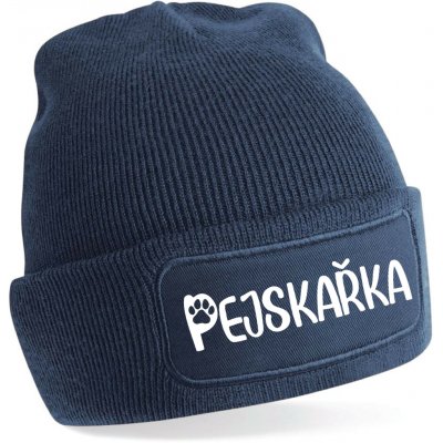 Beechfield čepice s potiskem pejskařka tmavě modrá – Hledejceny.cz