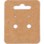 Papírová karta na náušnice 5x6,5 cm Varianta: hnědá přírodní, Balení: 100 ks – Zboží Mobilmania