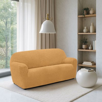 Nueva Textura strečový potah na sedačku - dvojkřeslo Rubinia zlatá 140 - 180 cm – Hledejceny.cz