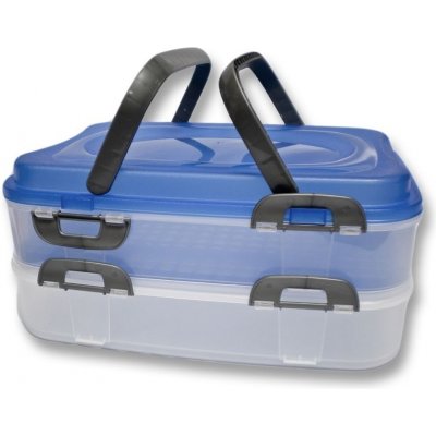 Můjrendlík Plastový piknik box 2 patra 40x30x18cm – Zboží Dáma