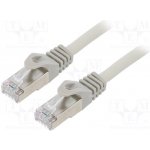 Gembird PP6A-LSZHCU-0.5M patch, RJ45, cat. 6A, SFTP, LSZH, 0.5m, šedý – Zboží Živě