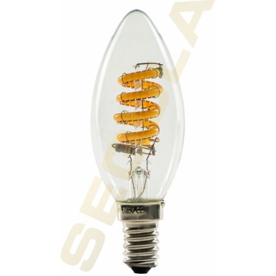 Segula 55300 LED svíčka spirála stmívaní do teplé čirá E14 3,3 W 21 W 200 Lm 2.000-2.700 K Čirá