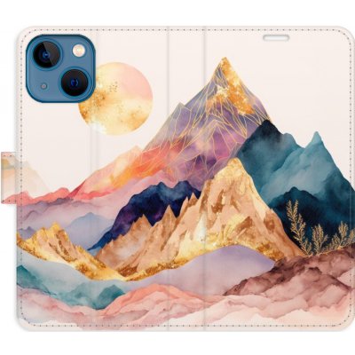 Pouzdro iSaprio Flip s kapsičkami na karty - Beautiful Mountains Apple iPhone 13 mini – Zboží Mobilmania