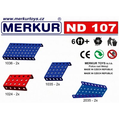 Merkur ND 107 Desky zkosené a zahnuté 8ks – Zboží Živě