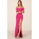 Dámské plesové šaty s rozparkem 418686 starorůžová – Zboží Dáma