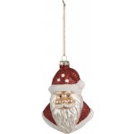 Clayre & Eef Vánoční skleněná ozdoba hlava Santa 9*6*12 cm – Hledejceny.cz