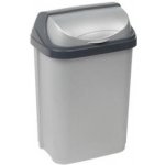 Rasmus koš odp. 50 l, stříbrný, zasouv.víko, plast – Zbozi.Blesk.cz