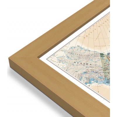 National Geographic Kanada - nástěnná mapa Executive 97 x 81 cm Varianta: mapa v dřevěném rámu, Provedení: Pegi jádro ořechu