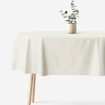 Goldea sváteční oválný teflonový ubrus smetanový s lesklými obdélníčky 120x160 cm – Zboží Dáma