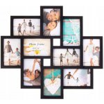 Fotorámeček na 10 fotek, 53x49 cm, černý SPRINGOS PANORAMA – Zboží Živě