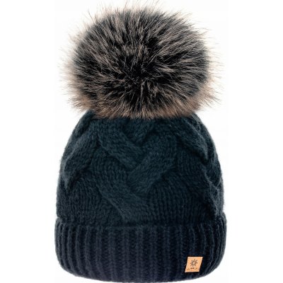 Fashionweek dámská čepice vlněn s bambulí Wool Vlna Černá – Hledejceny.cz