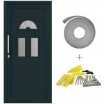 OMAXI Přední dveře Antracitová 98 x 208 cm PVC 787228 – Hledejceny.cz