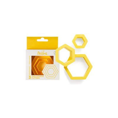 Vykrajovátka plastová - ŠESTIÚHELNÍK (3 kusy) / Decora – Zboží Dáma