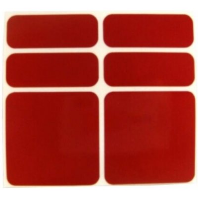 Shaman racing samolepky reflexní ShamanRacing set 6 ks červené – Zboží Dáma