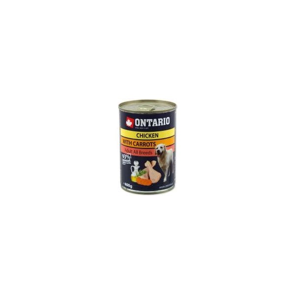 Krmivo pro psa Ontario Chicken Carrots Salmon Oil 12 x 400 g