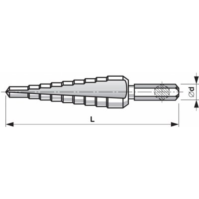 Vrták stupňovitý bit 1/4" HSS Bučovice - 643 020 8-20mm – Zboží Mobilmania