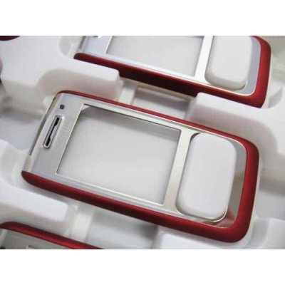 Kryt Nokia E65 přední červený – Zboží Mobilmania