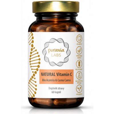 Puravia Přírodní vitamín C BIO Acerola + Camu camu 60 kapslí – Hledejceny.cz