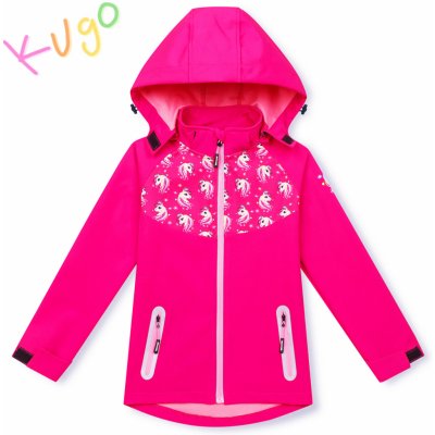 KUGO dívčí softshellová bunda HK3121 růžová – Zboží Mobilmania