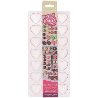 Fun Cakes Polykarbonátová forma na čokoládu srdce – Zboží Dáma