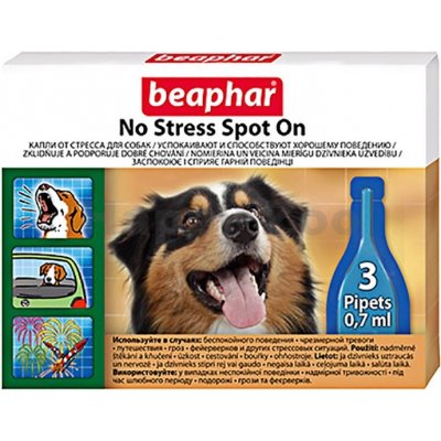 Beaphar No Stress Spot-on pro psy 3 x 0,4 ml – Zboží Mobilmania