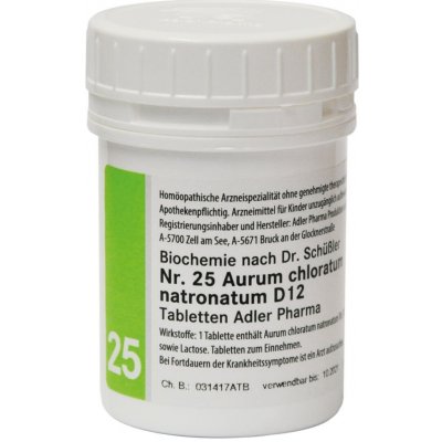 Adler Pharma Schüsslerovy soli Nr. 25 Aurum chloratum natronatum D12 400 tablet – Hledejceny.cz