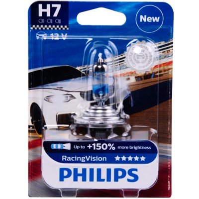 Žárovka Autolamp Philips H7 12V 55W PX26d Racing Vision - o 150% VÍCE – Sleviste.cz