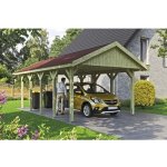 SKAN HOLZ Přístřešek na auto Wallgau 430 x 750 cm impregnovaný – Sleviste.cz