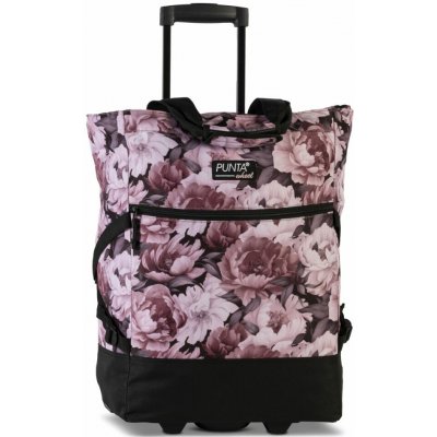 PUNTA wheel Nákupní taška na kolečkách 10008-0131 růžová s květy – Sleviste.cz