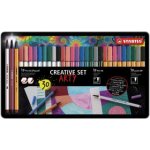 STABILO Kreativní set Pen 68 brush Pen 68 & point 88 ARTY 30 ks sada v plechu – Hledejceny.cz