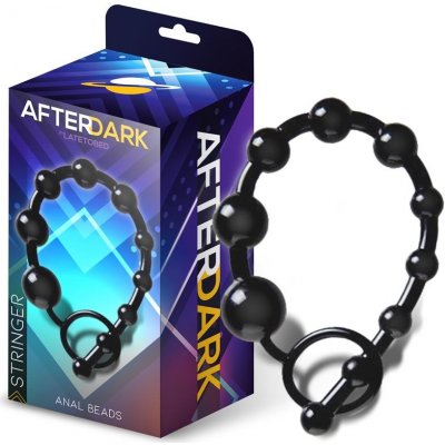 AfterDark Stringer Silicone Anal Beads 30 cm Black