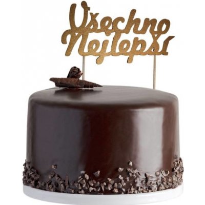 Dortisimo Zápich do dortu zlatý Všechno nejlepší – Zboží Dáma