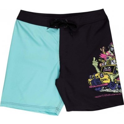 Sanza Cruz koupáky Johnson Beast Wagon Boardshort Black/Pool Blue – Zboží Mobilmania