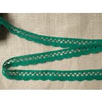 Snový svět Paličkovaná krajka bavlněná zelená TK0074-18mm – Zboží Dáma